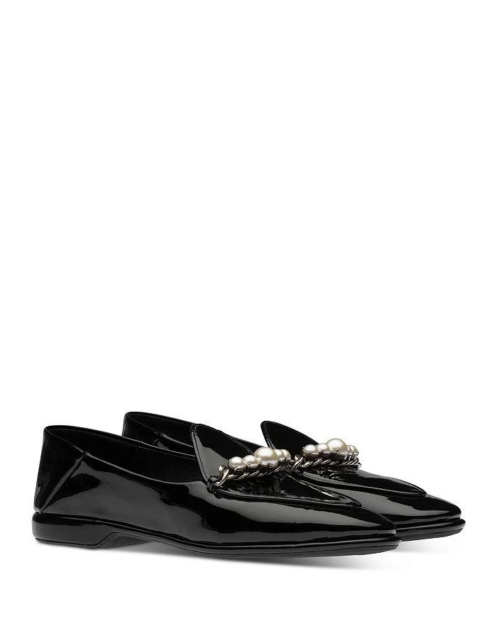 商品Miu Miu|Women's  Embellished Patent Leather Loafers,价格¥4130,第1张图片