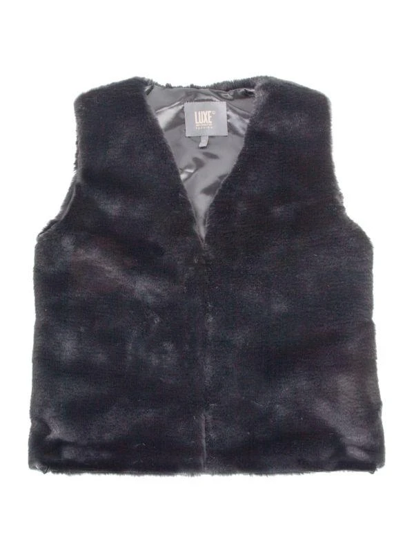 商品Luxe Faux Fur|Faux Fur Zip Up Vest,价格¥480,第4张图片详细描述