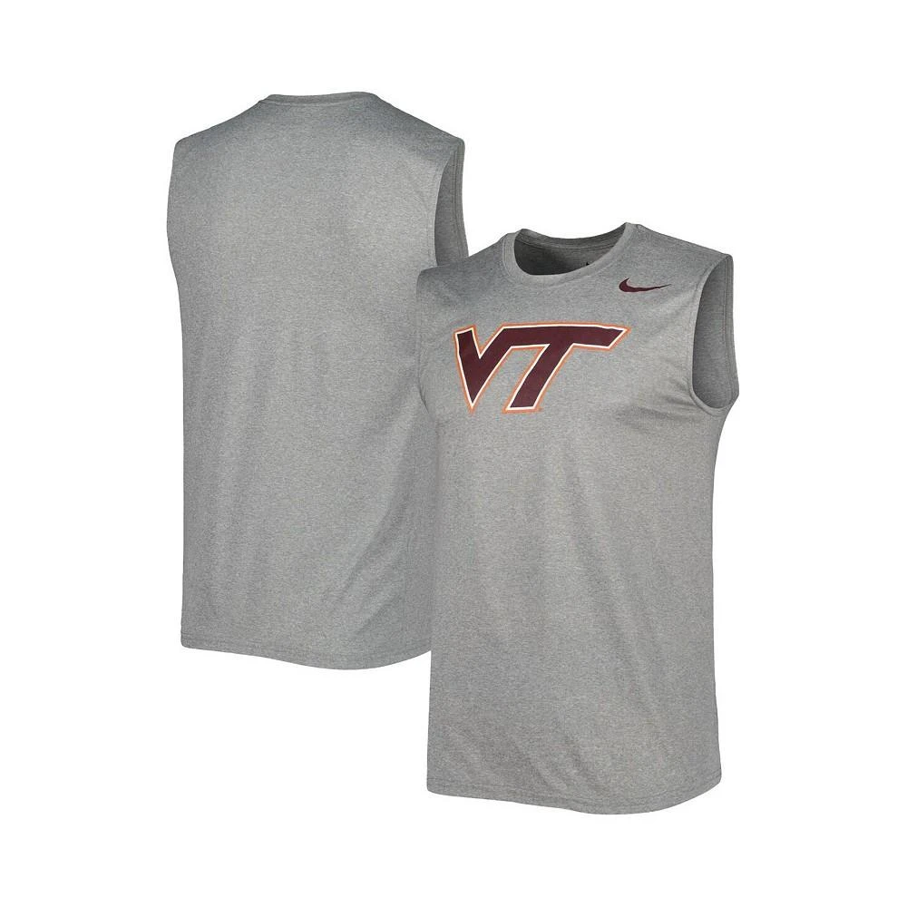 商品NIKE|Men's Heathered Gray Virginia Tech Hokies Performance Legend Tank Top,价格¥299,第1张图片