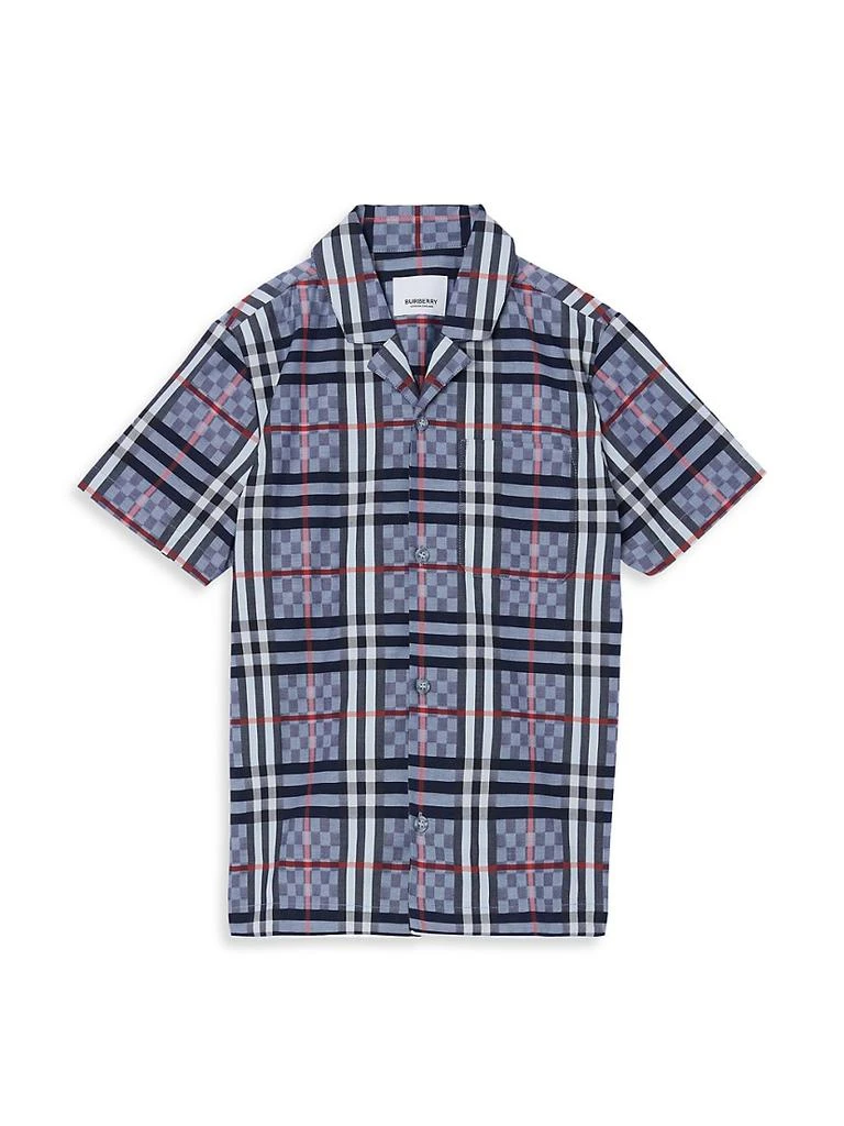 商品Burberry|Little Boy's & Boy's Herbie Check Short-Sleeve Shirt,价格¥1215,第1张图片