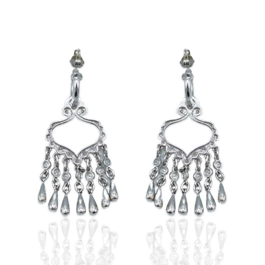 商品Tresorra|18K White Gold Diamond Earrings,价格¥28012,第3张图片详细描述