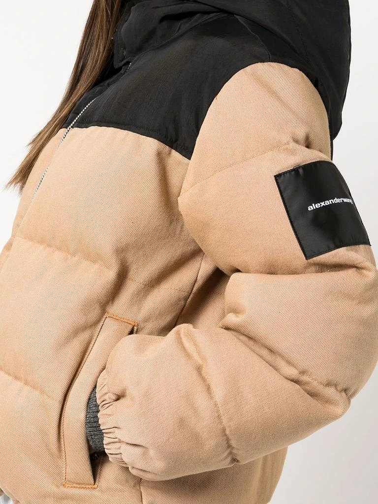 商品Alexander Wang|ALEXANDER WANG COLORBLOCK HOODED PUFFER JACKET,价格¥2626,第4张图片详细描述