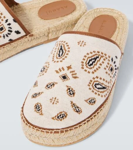 商品ALANUI|Bandana canvas jacquard espadrille slides,价格¥2409,第3张图片详细描述