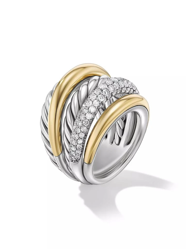 商品David Yurman|DY Mercer&trade; Multi Row Ring in Sterling Silver,价格¥26597,第2张图片详细描述