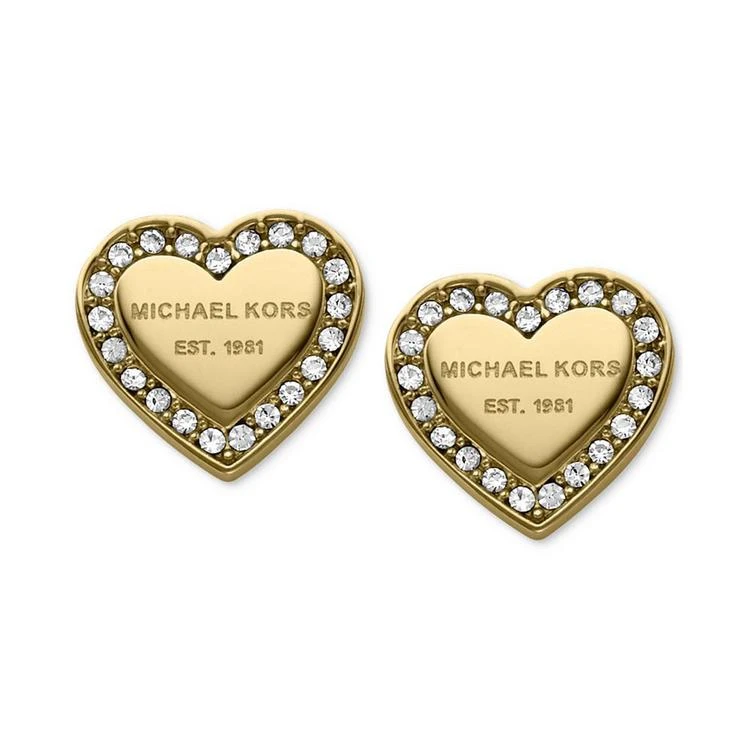 商品Michael Kors|Crystal Heart Stud Earrings,价格¥489,第1张图片