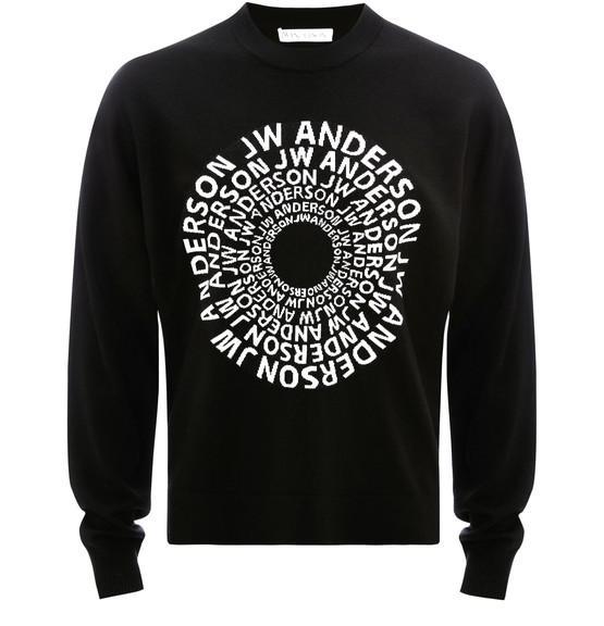 商品JW Anderson|旋涡状徽标圆领针织套衫,价格¥3987,第4张图片详细描述