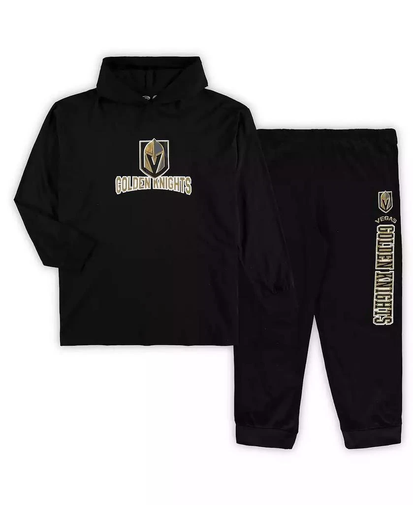 商品Concepts Sport|Men's Black Vegas Golden Knights Big and Tall Pullover Hoodie and Joggers Sleep Set,价格¥471,第1张图片