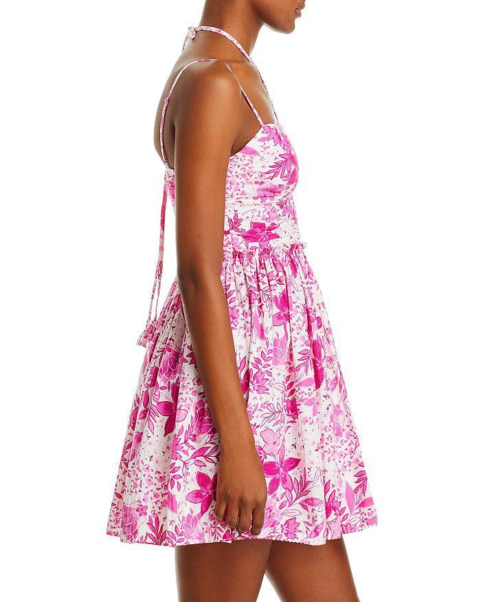 商品AQUA|Floral Print Halter Mini Dress - 100% Exclusive,价格¥222,第5张图片详细描述