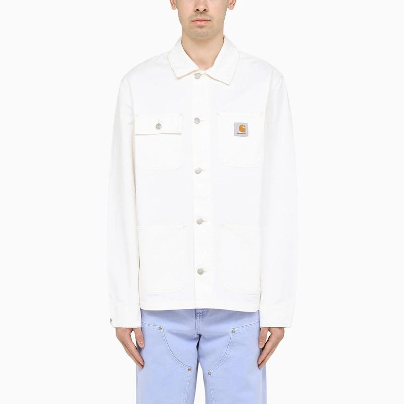 商品Carhartt WIP|White shirt jacket with logo patch,价格¥632,第1张图片