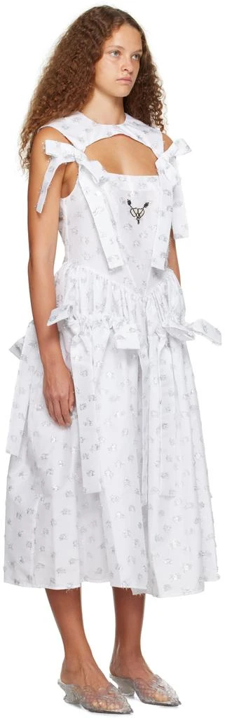 商品CHOPOVA LOWENA|SSENSE Exclusive White Wedding Carve Bow Midi Dress,价格¥11735,第2张图片详细描述