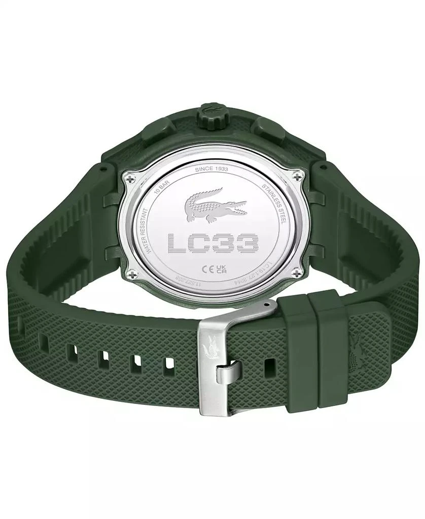 商品Lacoste|Men's LC33 Khaki Silicone Strap Watch 45mm,价格¥711,第3张图片详细描述