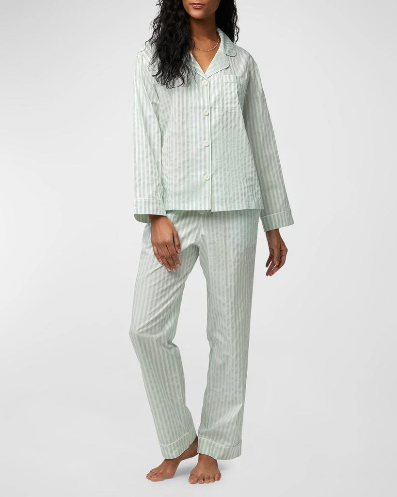 商品BedHead Pajamas|Striped Puckered Organic Cotton Pajama Set,价格¥938,第1张图片