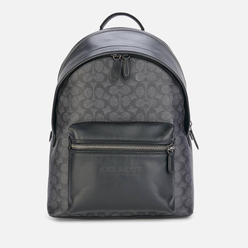 商品Coach|Coach Men's Signature Charter Backpack - Charcoal,价格¥4330,第1张图片