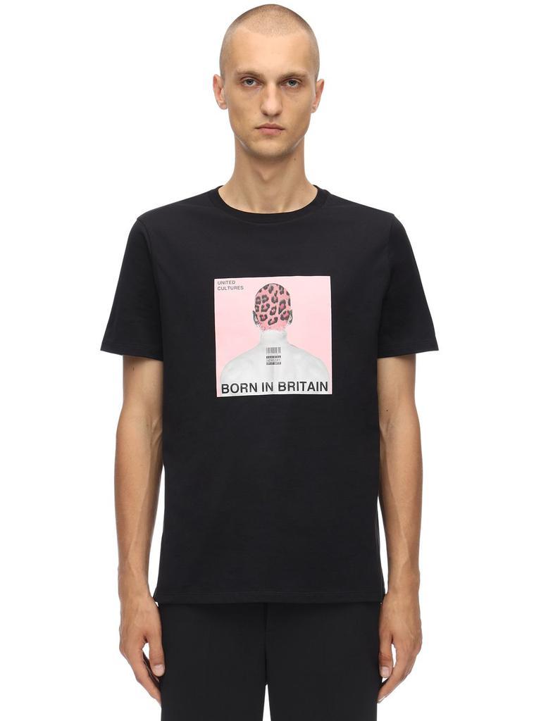 商品Neil Barrett|Printed Head Cotton Jersey T-shirt,价格¥1873,第1张图片