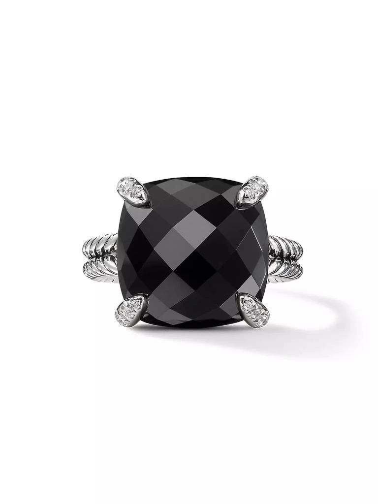 商品David Yurman|Châtelaine Ring with Gemstone & Diamonds/14mm,价格¥10496,第2张图片详细描述