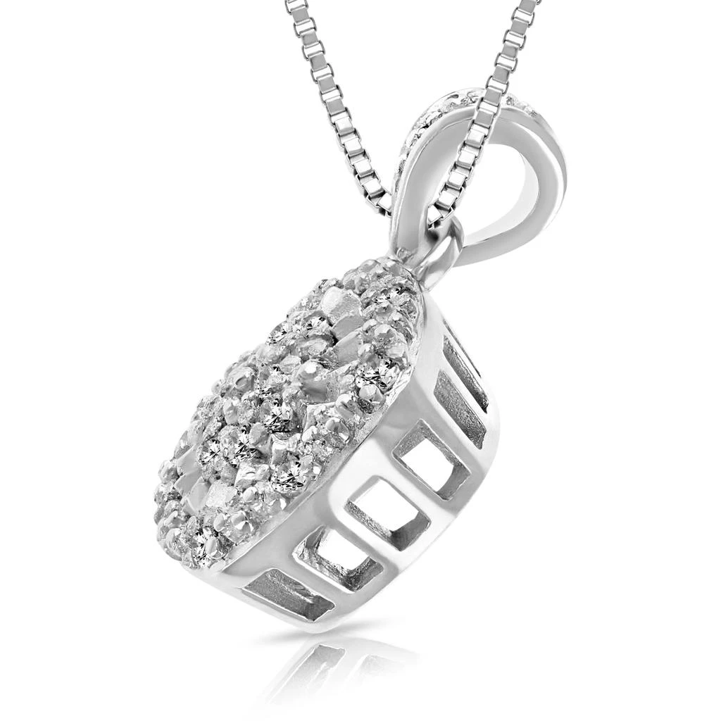 商品Vir Jewels|1/10 cttw Diamond Pendant Necklace .925 Sterling Silver with 18 Inch Chain,价格¥477,第2张图片详细描述