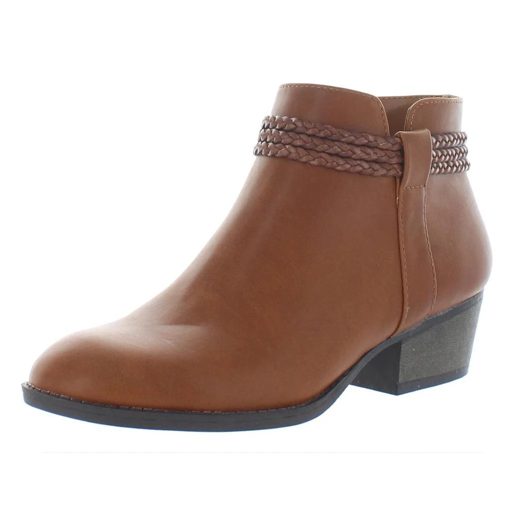 商品Style & Co|Style & Co. Womens Fellicity Faux Leather Round Toe Booties,价格¥84,第2张图片详细描述