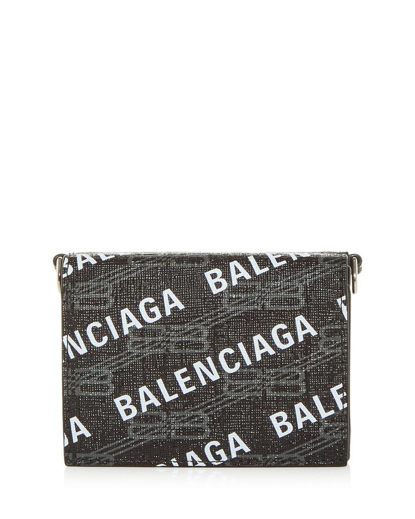 商品Balenciaga|Cash Mini Logo Print Leather Chain Wallet,价格¥3960,第1张图片