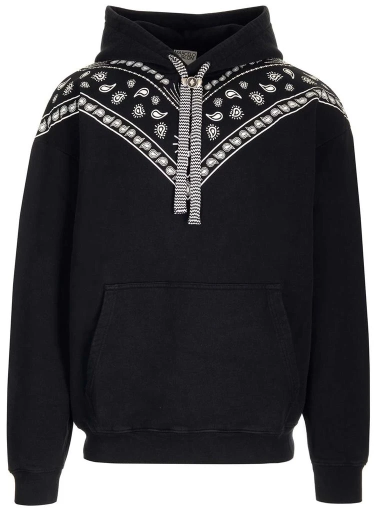 商品Marcelo Burlon|Marcelo Burlon County Of Milan Bandana Printed Drawstring Hoodie,价格¥2013,第1张图片