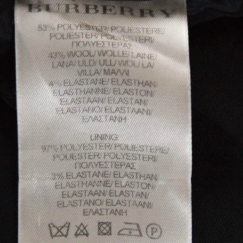 Burberry Black Stretch Wool Blend Tailored Trousers S 商品