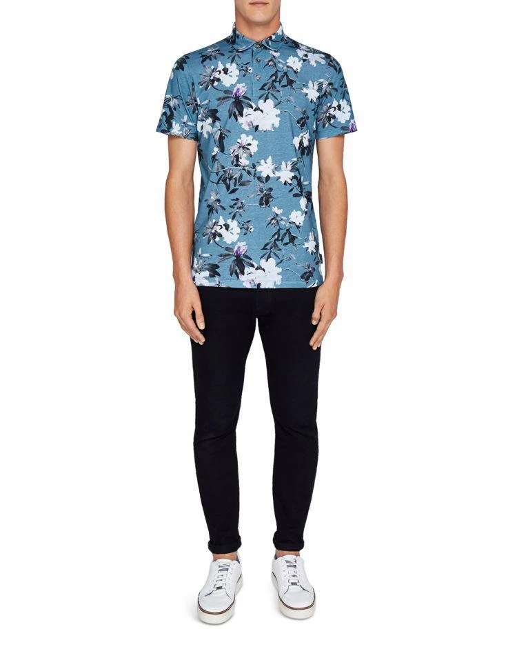 商品Ted Baker London|Scruff Floral Print Regular Fit Polo,价格¥529,第3张图片详细描述