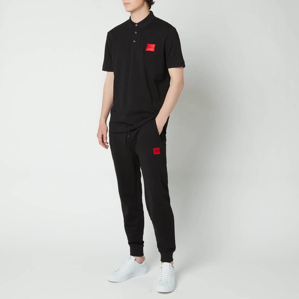 HUGO Men's Red Logo Patch Sweatpants - Black商品第3张图片规格展示