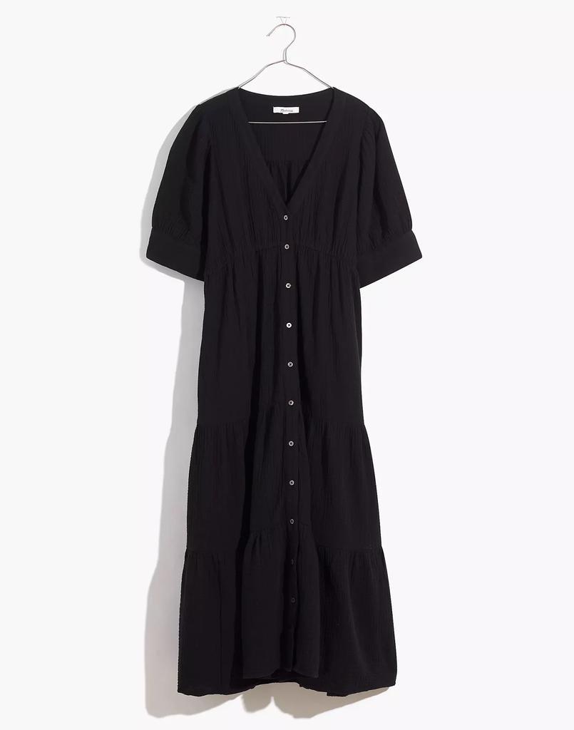 商品Madewell|Lightspun Button-Front Tiered Midi Dress,价格¥597,第7张图片详细描述