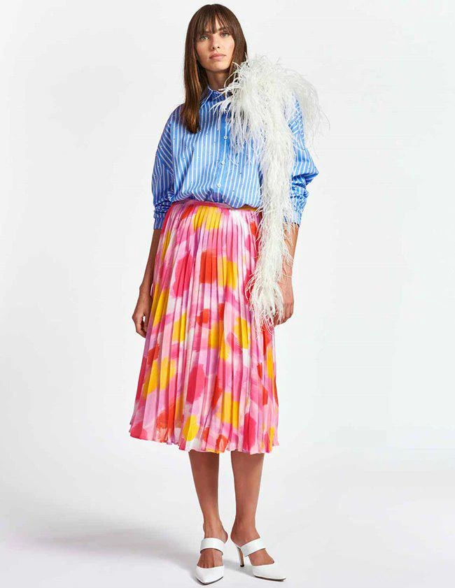 商品Essentiel|Essentiel Antwerp - Zalerie skirt - pink & yellow,价格¥729,第1张图片