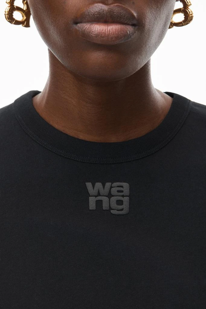 商品Alexander Wang|SHRUNKEN LOGO TEE IN COTTON,价格¥672,第5张图片详细描述