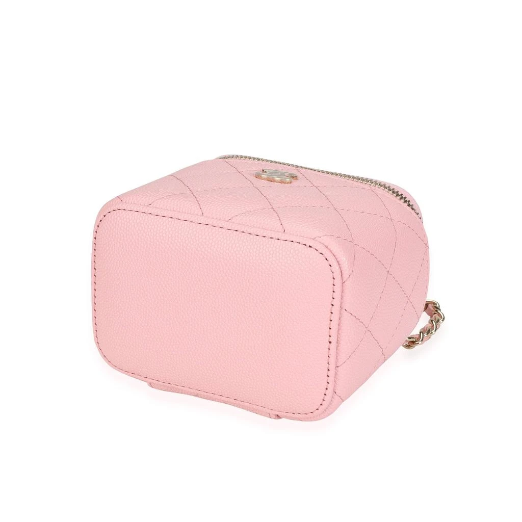 Chanel Pink Quilted Caviar Mini Vanity Case with Chain 商品