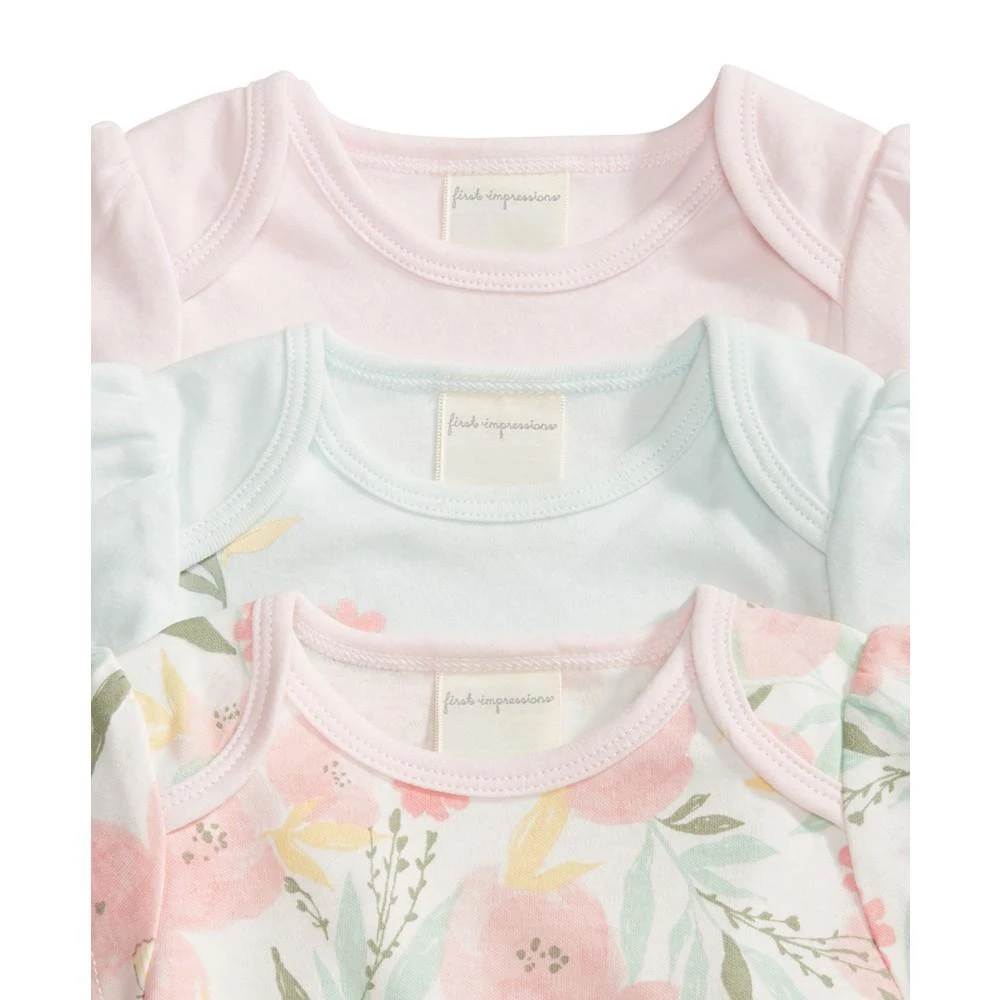 商品First Impressions|Baby Girls Bodysuits, Pack of 3, Created for Macy's,价格¥89,第2张图片详细描述