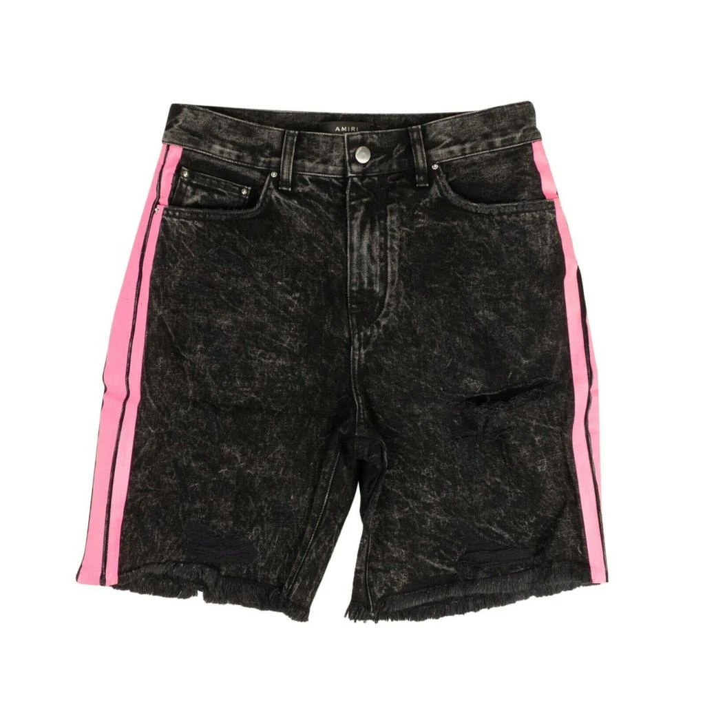 商品AMIRI|Black Denim Neon Pink Thrasher Shorts,价格¥1050,第1张图片