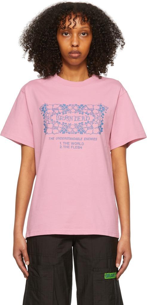 商品Brain Dead|Pink Cotton T-Shirt,价格¥449,第1张图片