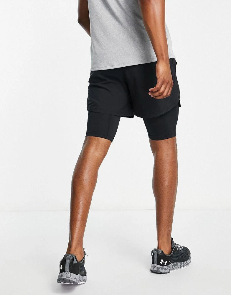 商品Under Armour|Under Armour Running Launch 2 in 1 7in shorts in black,价格¥390,第2张图片详细描述