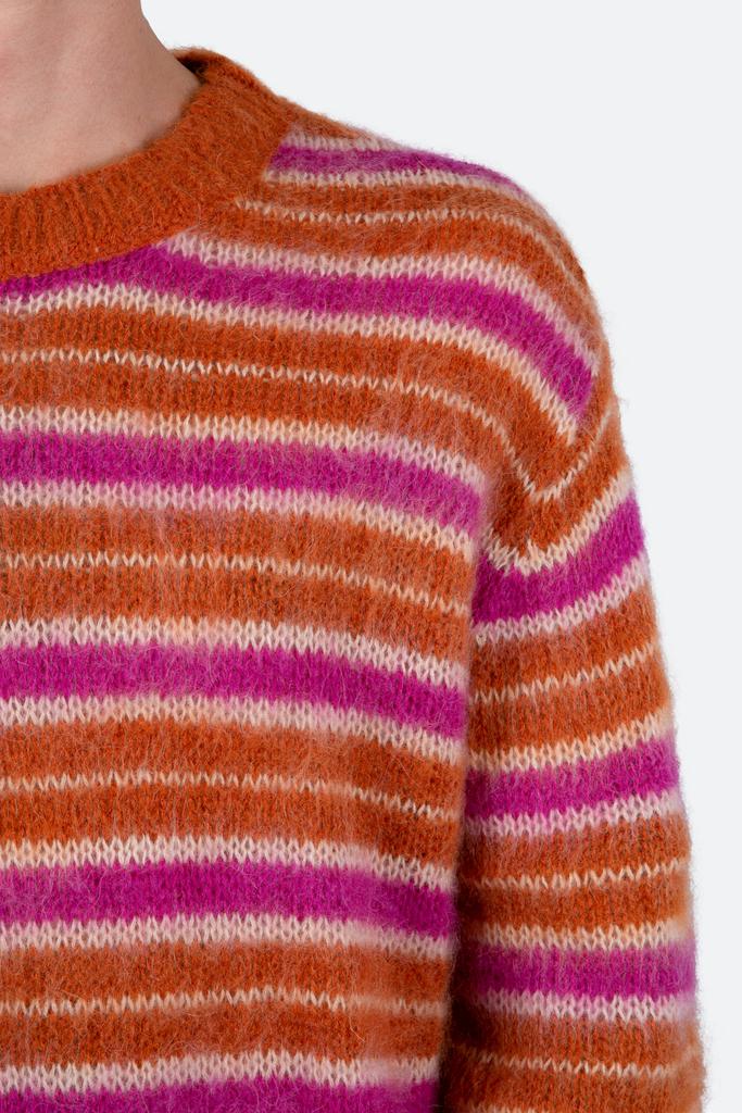 Striped Mohair Sweater - Orange商品第8张图片规格展示