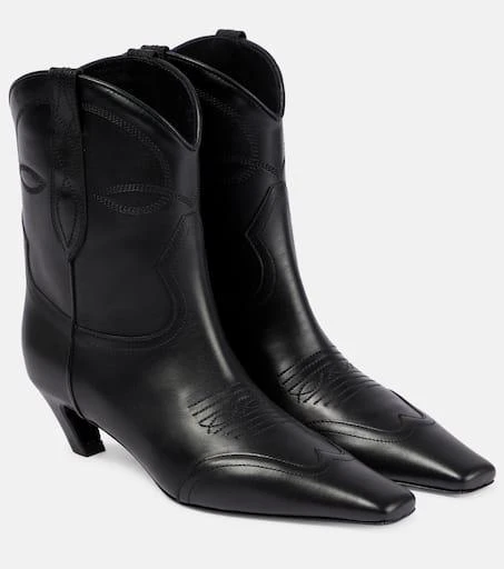 商品Khaite|Dallas leather ankle boots,价格¥11512,第1张图片