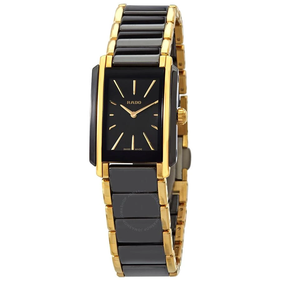 商品Rado|Integral Quartz Black Dial Two-tone Ladies Watch R20845162,价格¥10425,第1张图片