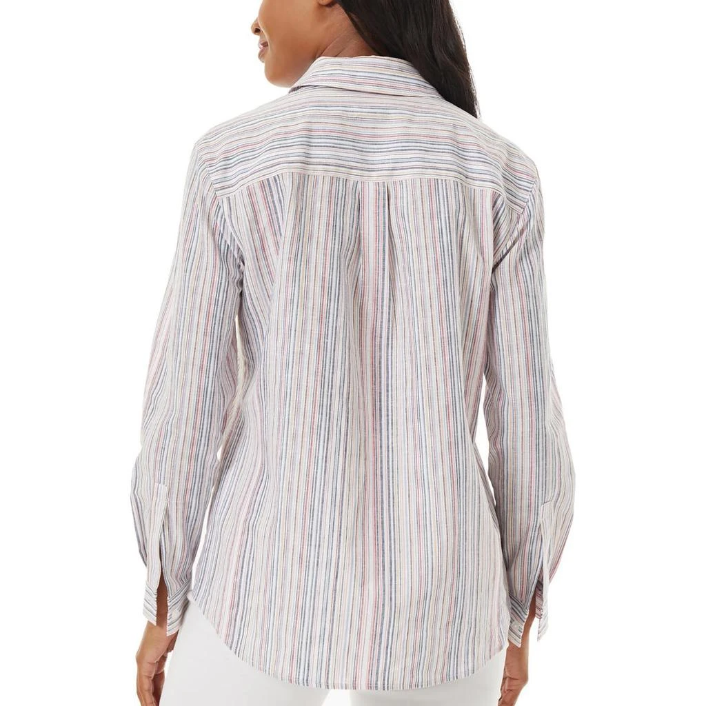 商品JONES NEW YORK|Jones New York Womens Linen Blend Collared Button-Down Top,价格¥86,第2张图片详细描述