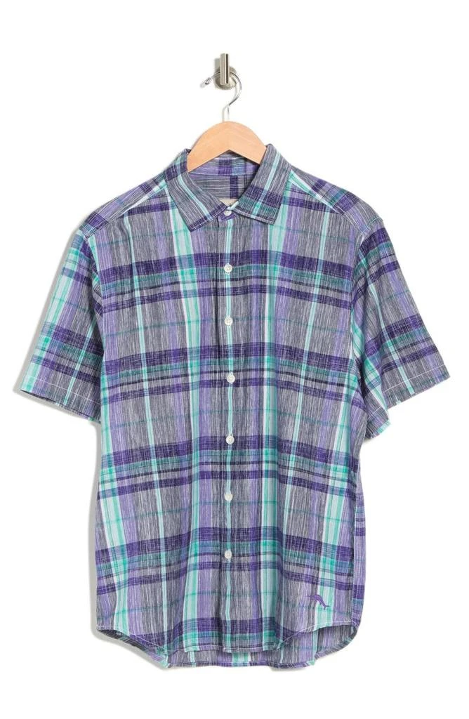 商品Tommy Bahama|Samba Wave Plaid Print Short Sleeve Shirt,价格¥459,第3张图片详细描述