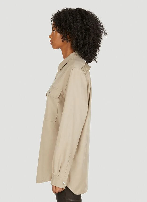 商品Rick Owens|Utility Classic Shirt in Beige,价格¥2839,第3张图片详细描述