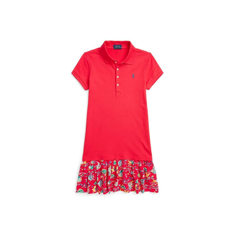 商品Ralph Lauren|Big Girls Tropical-Print Stretch Mesh Polo Dress,价格¥247,第1张图片