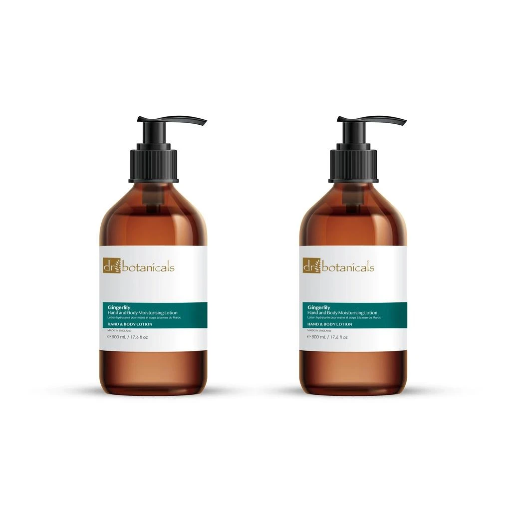 商品Dr. Botanicals|Gingerlily Hand & Body Moisturizing Lotion 500ml Twin Value Savings Pack,价格¥180,第1张图片