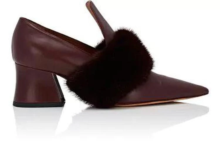 商品Givenchy|Patricia Leather & Fur Loafers,价格¥3711,第1张图片