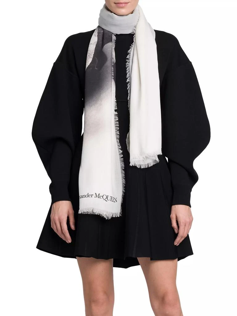 商品Alexander McQueen|Orchid Stem Cashmere Shawl Scarf,价格¥3344,第1张图片