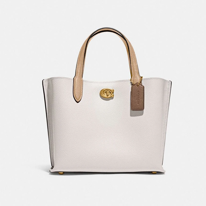 商品[国内直发] Coach|COACH蔻驰 女士专柜款白色牛皮革中号手提托特包C8561 B4CAH,价格¥1495,第1张图片