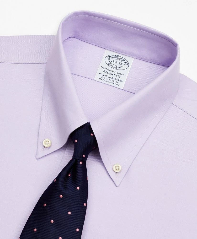 商品Brooks Brothers|Stretch Regent Regular-Fit  Dress Shirt, Non-Iron Twill Button-Down Collar,价格¥960,第2张图片详细描述