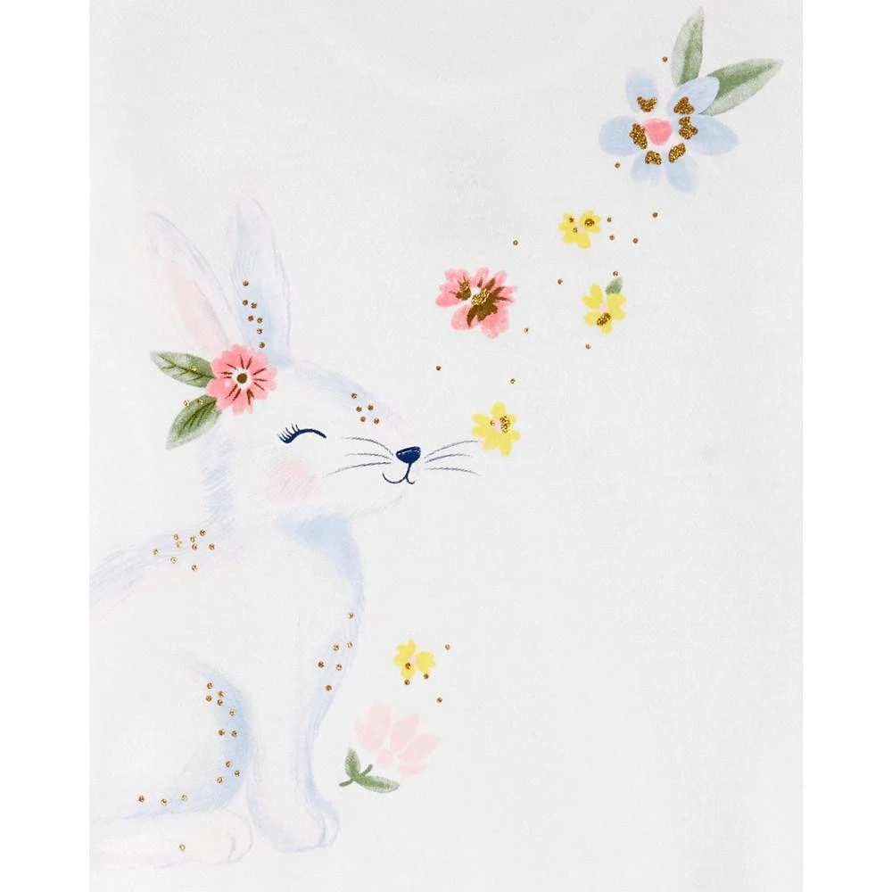 商品Carter's|Baby Girls Bunny T Shirt and Floral Skirt, 2 Piece Set,价格¥105,第4张图片详细描述