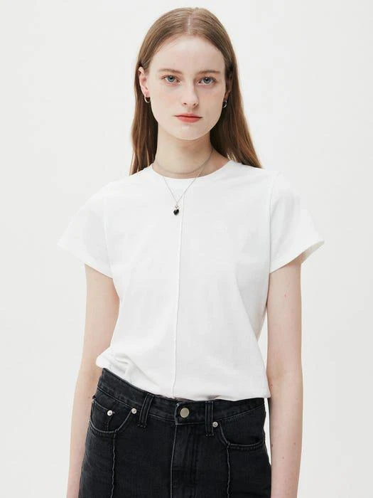 商品MOONSUN|Pin Tuck Symbol Baby T Shirt (White),价格¥469,第1张图片