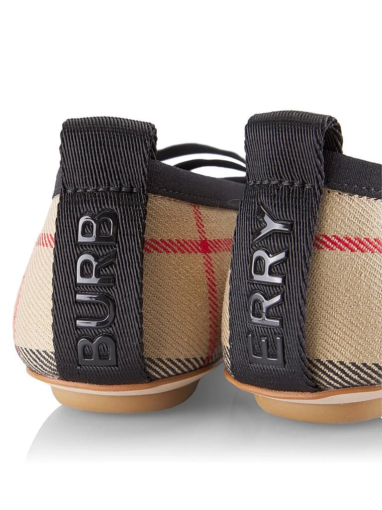 商品Burberry|Little Girl's & Girl's Grace Check Ballerina Flats,价格¥2060,第3张图片详细描述