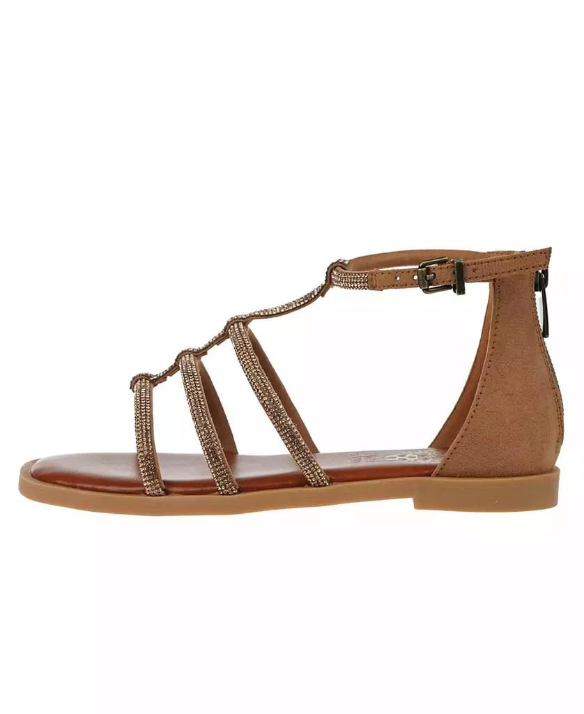 Big Girl's Fashion Sandal with Micro Stone Strappy Upper Glass stones/Polyester Sandals 商品